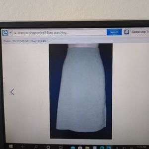 Light Green Via USA 101 A-Line Small Skirt -- Final Price